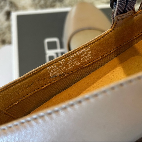 Dansko Leeza Ballerina Flats Leather Double Strap Buckle Tan Women 38 7.5-8 - Picture 9 of 16